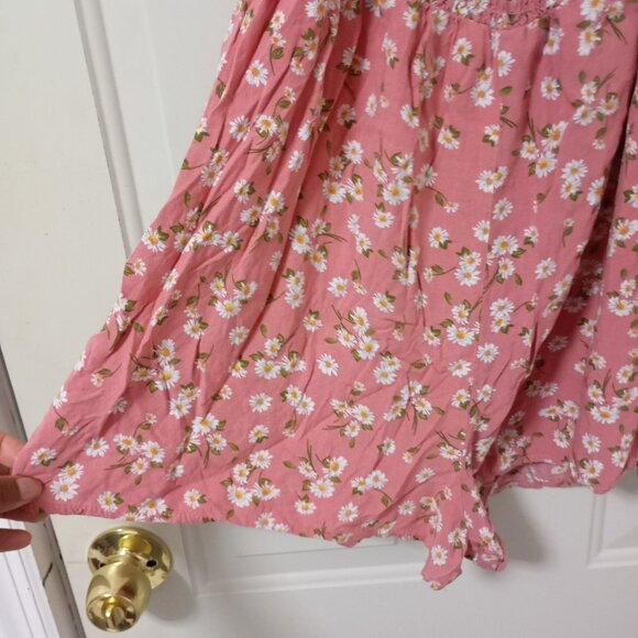 Vine & Valley Sz XL Pink Floral Romper Shorts Womens Sleeveless Summer Outfit - Picture 4 of 10